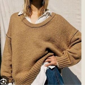 NWT FP Brookside Oversized Tunic in Desert Camel